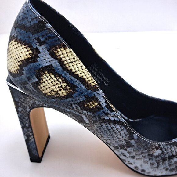 Gabrielle Union Metal Rand Heel Blue Shoes  -  Size 11 - Picture 9 of 13